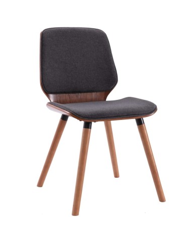 Chaises de salle à manger 4 pcs Gris Tissu