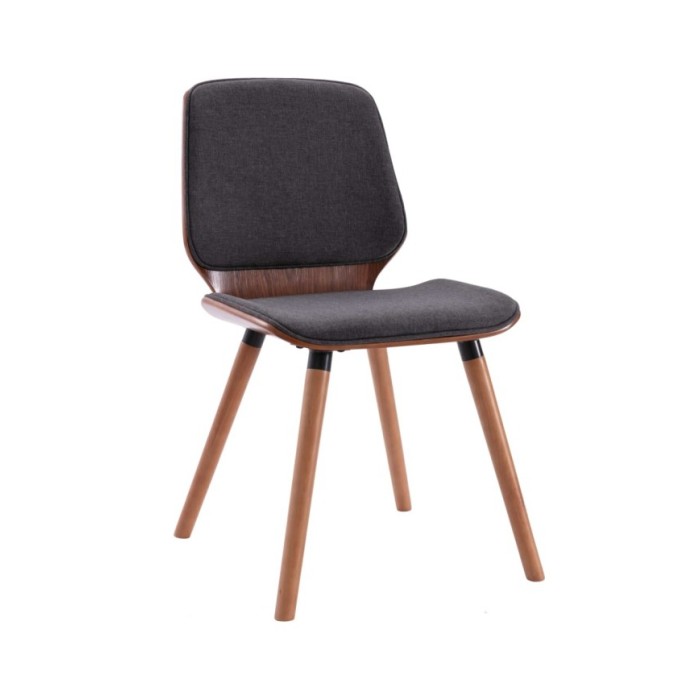 Chaises de salle à manger 4 pcs Gris Tissu