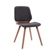 Chaises de salle à manger 4 pcs Gris Tissu