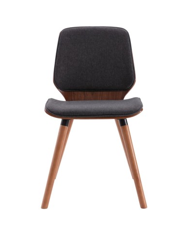 Chaises de salle à manger 4 pcs Gris Tissu