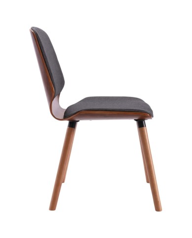 Chaises de salle à manger 4 pcs Gris Tissu