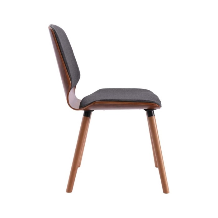 Chaises de salle à manger 4 pcs Gris Tissu