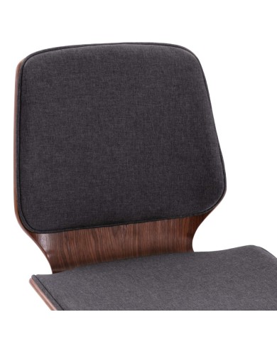 Chaises de salle à manger 4 pcs Gris Tissu