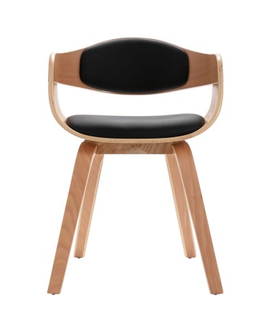 Chaises de salle à manger 4 pcs Bois courbé et similicuir