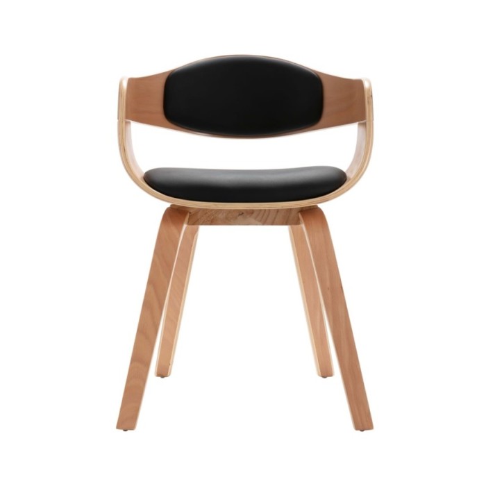 Chaises de salle à manger 4 pcs Bois courbé et similicuir