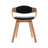 Chaises de salle à manger 4 pcs Bois courbé et similicuir