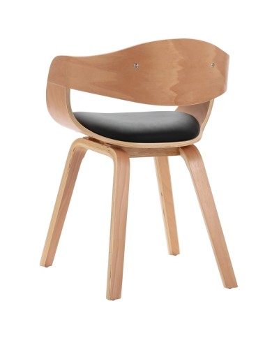 Chaises de salle à manger 4 pcs Bois courbé et similicuir