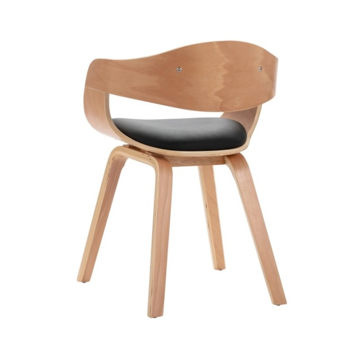 Chaises de salle à manger 4 pcs Bois courbé et similicuir