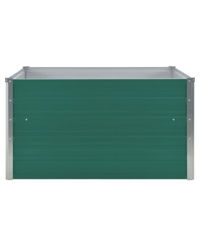 Jardinière 100 x 100 x 45 cm Acier galvanisé Vert
