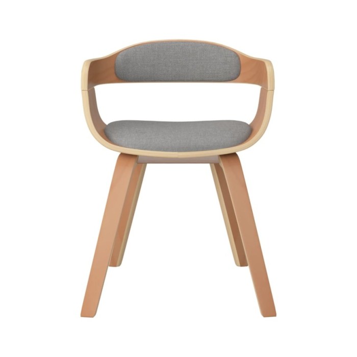 Chaise de salle à manger Taupe Bois courbé et tissu