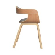 Chaise de salle à manger Taupe Bois courbé et tissu