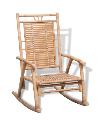 Chaise à bascule en bambou