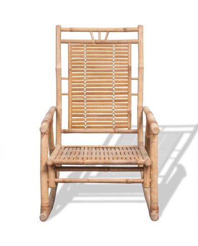 Chaise à bascule en bambou
