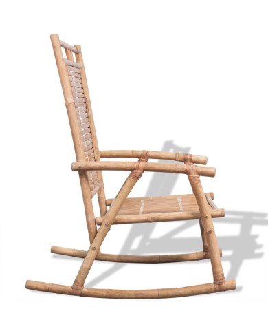 Chaise à bascule en bambou