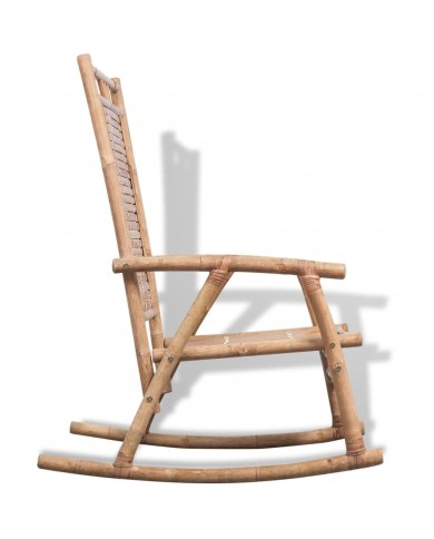 Chaise à bascule en bambou