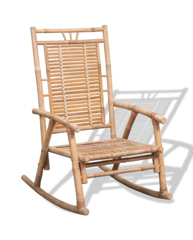 Chaise à bascule en bambou