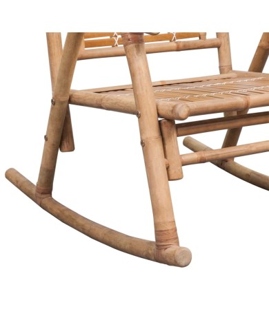 Chaise à bascule en bambou