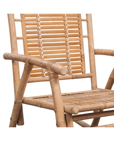 Chaise à bascule en bambou