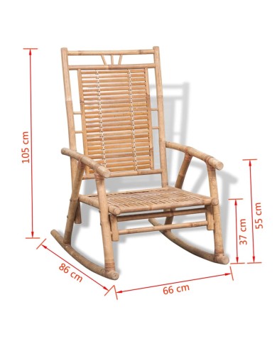 Chaise à bascule en bambou