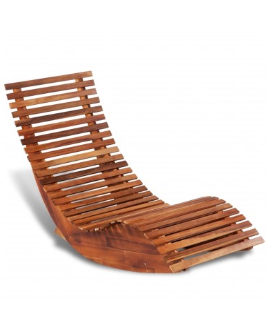 Chaise longue basculante Bois d'acacia
