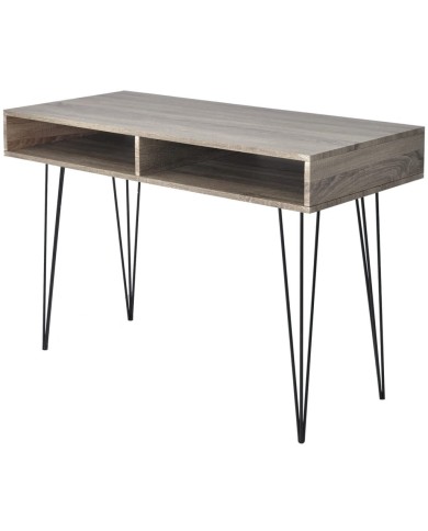Bureau avec 2 compartiments Gris