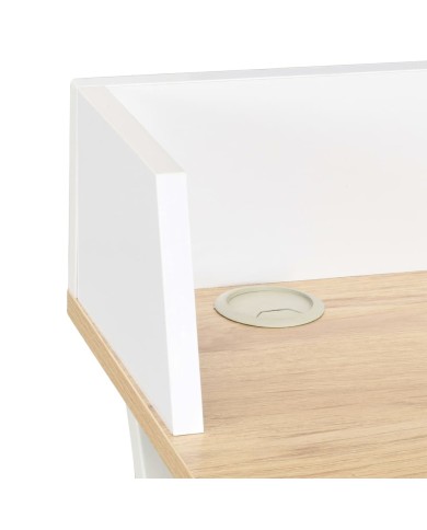 Bureau Blanc et naturel 80x50x84 cm
