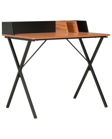 Bureau Noir et marron 80x50x84 cm