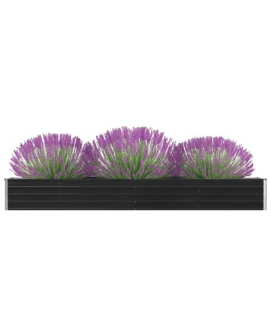 Lit surélevé de jardin Acier galvanisé 320x40x45 cm Anthracite