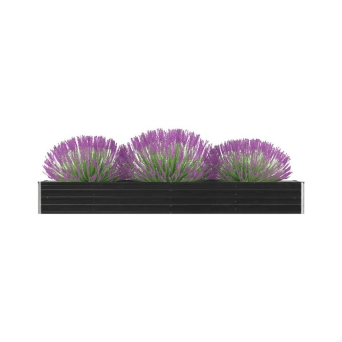 Lit surélevé de jardin Acier galvanisé 320x40x45 cm Anthracite