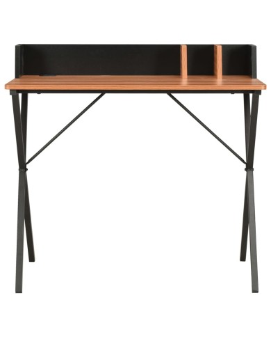 Bureau Noir et marron 80x50x84 cm