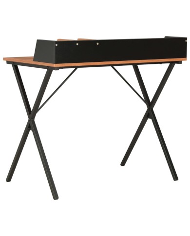 Bureau Noir et marron 80x50x84 cm