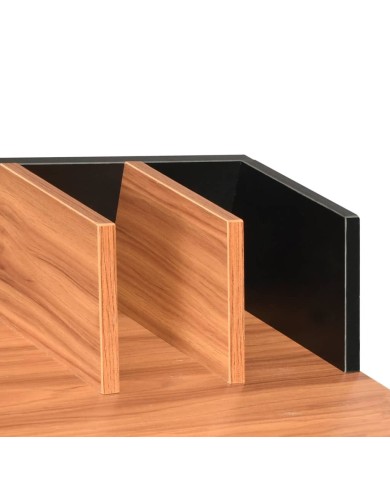 Bureau Noir et marron 80x50x84 cm