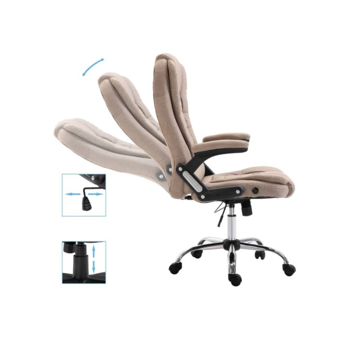 Chaise de bureau Taupe Polyester