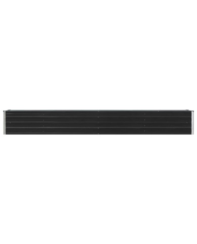 Lit surélevé de jardin Acier galvanisé 320x40x45 cm Anthracite