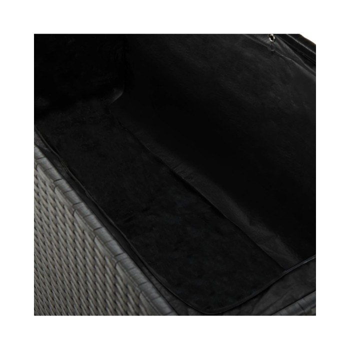 Boîte de rangement de jardin Noir 120x50x60 cm Résine tressée  