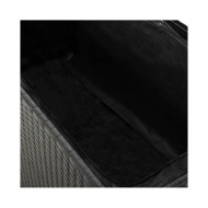 Boîte de rangement de jardin Noir 120x50x60 cm Résine tressée  