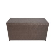 Boîte de rangement de jardin Marron 120x50x60 cm Résine tressée