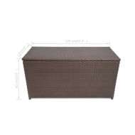 Boîte de rangement de jardin Marron 120x50x60 cm Résine tressée