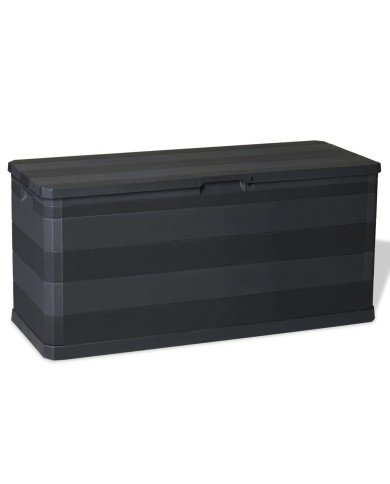 Boîte de rangement de jardin Noir 117x45x56 cm