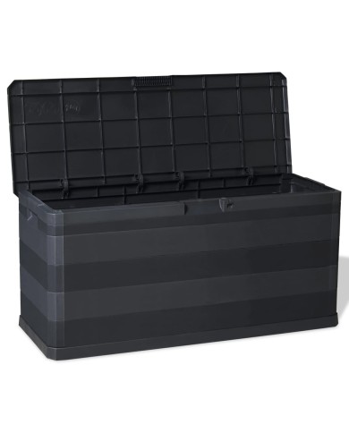 Boîte de rangement de jardin Noir 117x45x56 cm