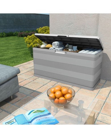 Boîte de rangement de jardin Gris 117x45x56 cm