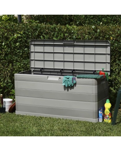 Boîte de rangement de jardin Gris 117x45x56 cm
