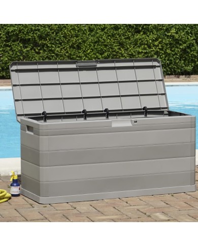 Boîte de rangement de jardin Gris 117x45x56 cm