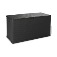 Boîte de stockage de jardin Anthracite 120x56x63 cm PP Rotin