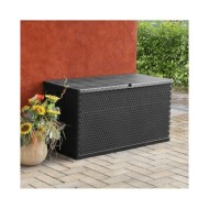 Boîte de stockage de jardin Anthracite 120x56x63 cm PP Rotin
