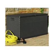 Boîte de stockage de jardin Anthracite 120x56x63 cm PP Rotin