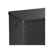 Boîte de stockage de jardin Anthracite 120x56x63 cm PP Rotin