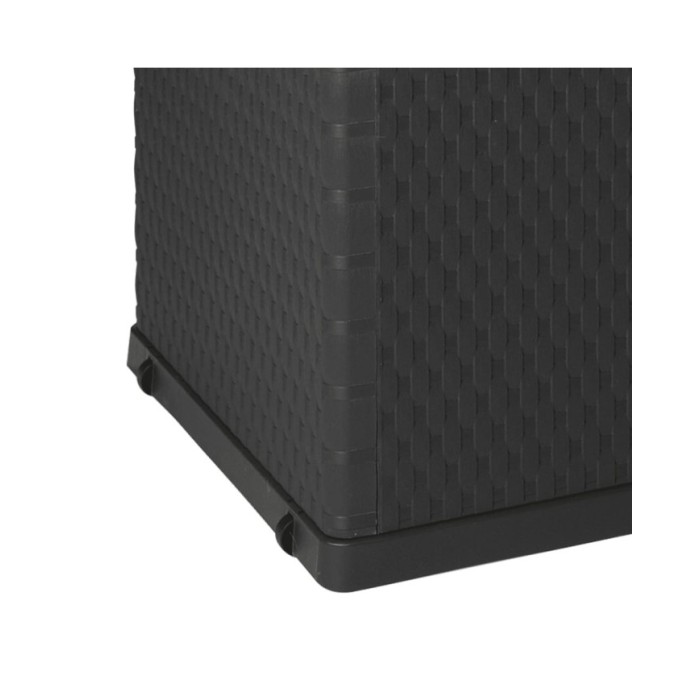 Boîte de stockage de jardin Anthracite 120x56x63 cm PP Rotin