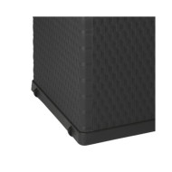 Boîte de stockage de jardin Anthracite 120x56x63 cm PP Rotin