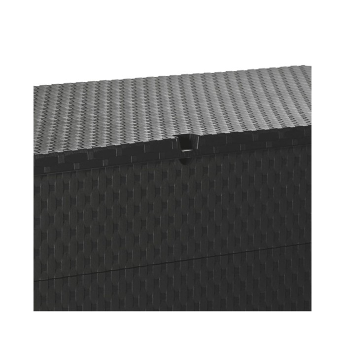 Boîte de stockage de jardin Anthracite 120x56x63 cm PP Rotin